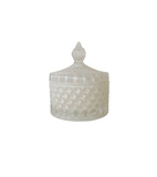 Scatola bassa in vetro laccato con cera profumata