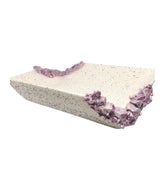 Vassoio rettangolare con pietre Capodimonte