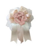 Peonia in ceramica vietrese con pizzo