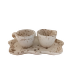 Set tazzine e vassoio schizzato