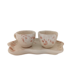 Set tazzine e vassoio schizzato