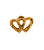 Cuori oro in porcellana