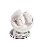 Sacra famiglia resina con base beige perlato
